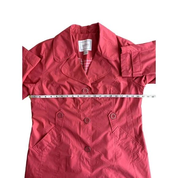 cg.l.cg Womens Pink Belted Trench Coat Style Size Large - Picture 6 of 14